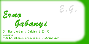 erno gabanyi business card